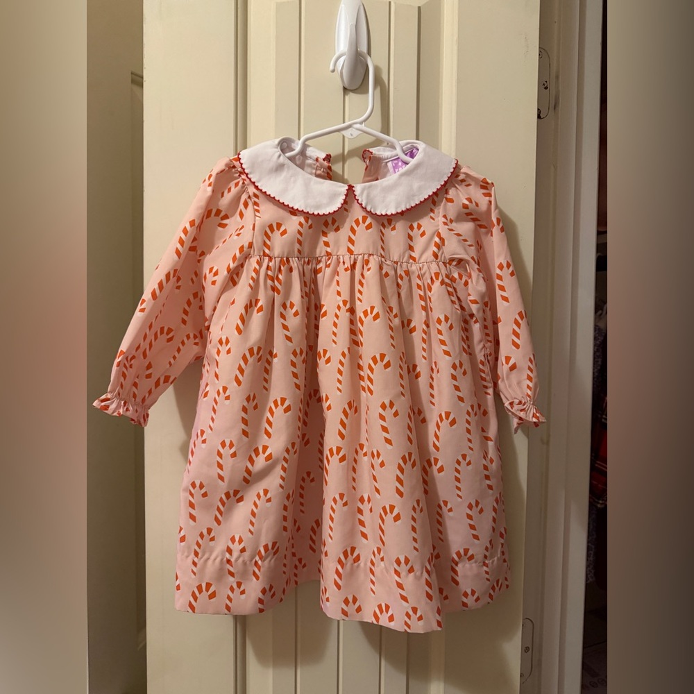 Poppy Kids Co - Pink Candy Cane Dress - Size 24 months - good condition